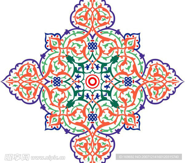 矢量花纹花边