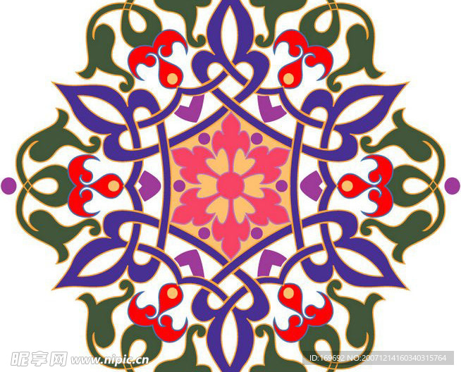 矢量花边花纹