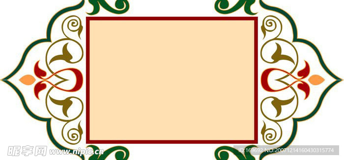 矢量花边花纹