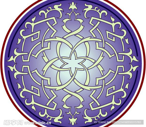 矢量花边花纹