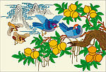 精美工笔花鸟矢量素材2