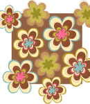 韩国花纹·植物矢量·背景底纹