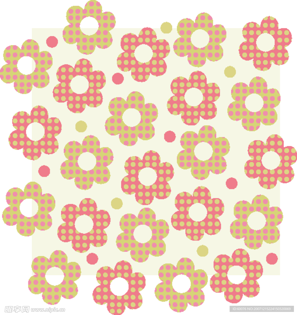 韩国花纹·植物矢量·背景底纹