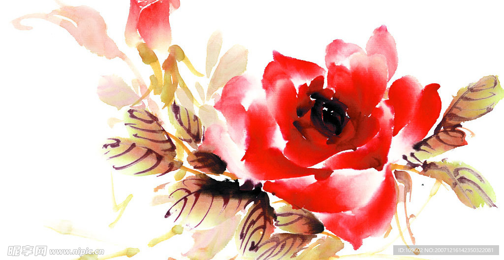 油画花