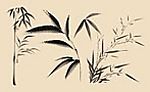 国画竹子竹叶