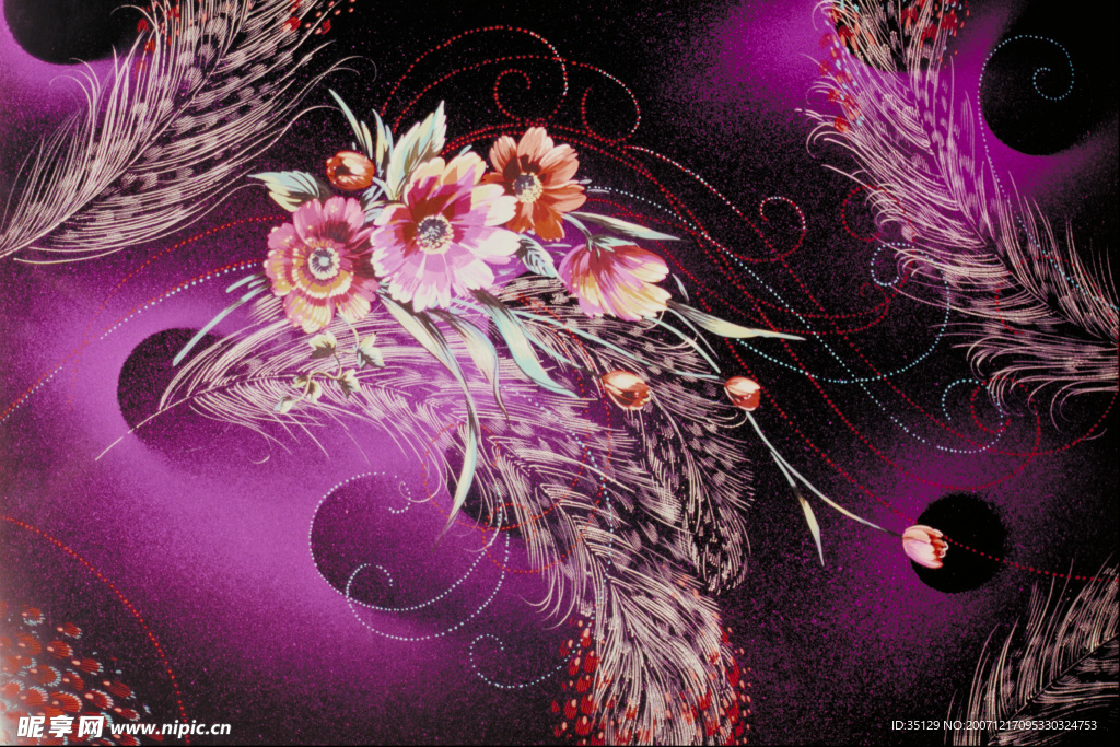 精美布花纹