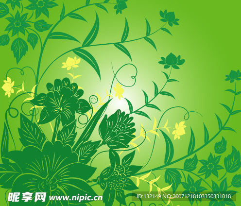绿色的花纹
