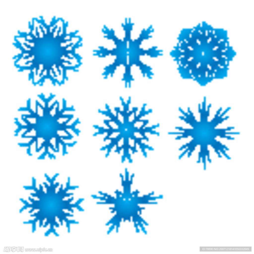 圣诞节雪花矢量素材eps
