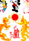卡矢量通可爱宝宝--龙凤--寿星