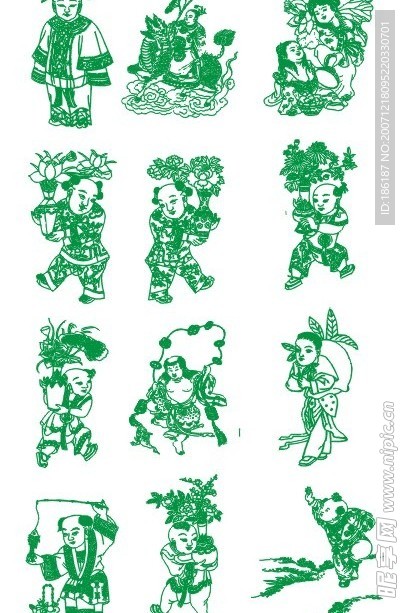 矢量贺年娃娃人物