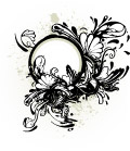 怀旧与黑白花纹边框