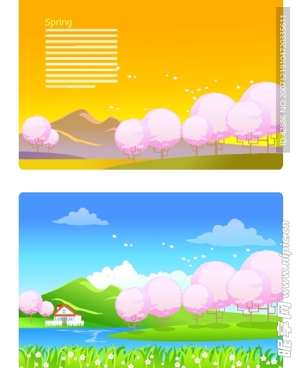 矢量卡通背景插图33