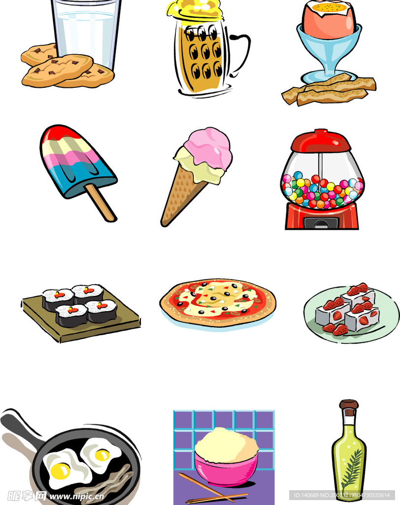 精美食品矢量图4