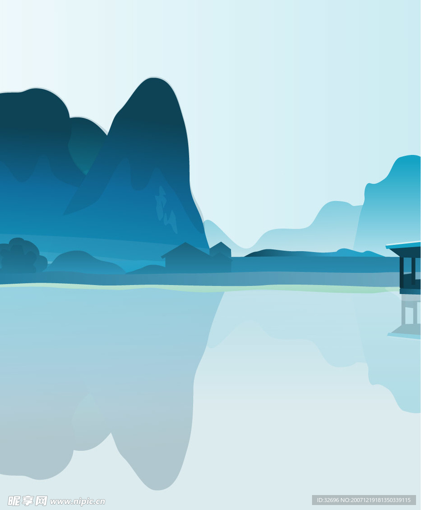 矢量山水