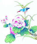 水墨花卉鸟类图