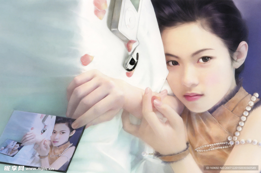 手绘美女