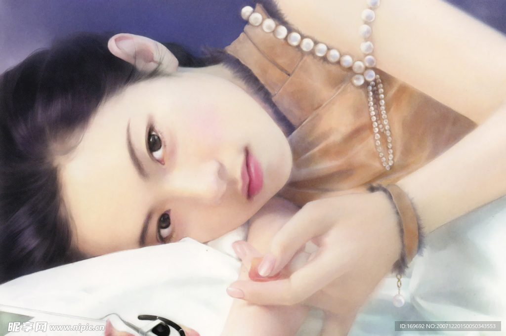手绘美女