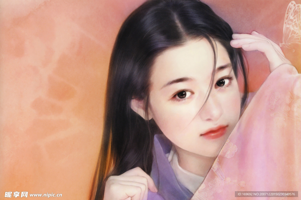 手绘美女