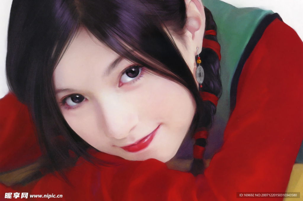 手绘美女