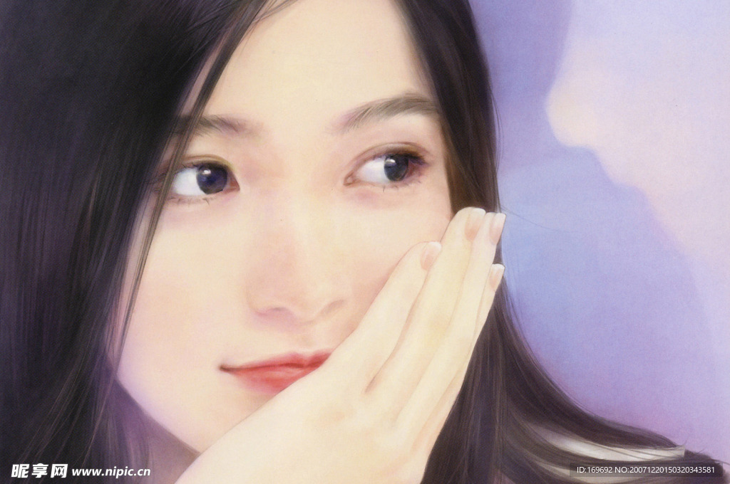 手绘美女