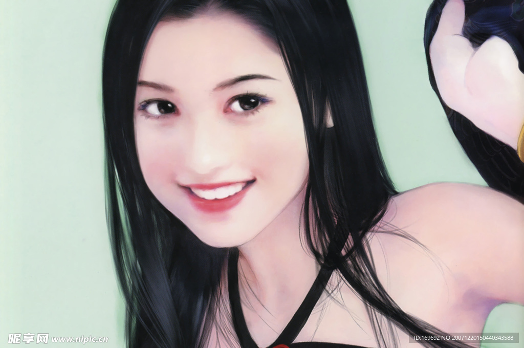 手绘美女