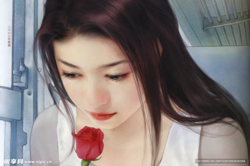 手绘美女