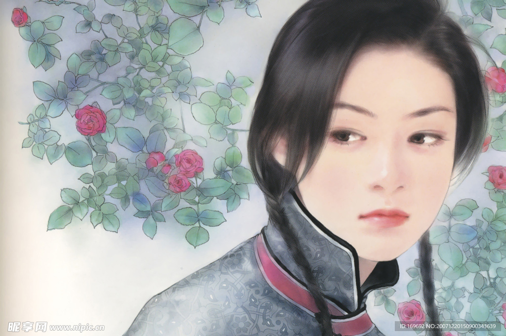 手绘美女