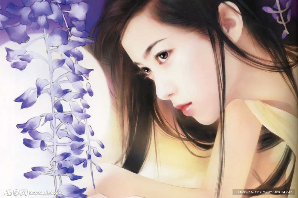手绘美女