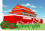 矢量天安门AI