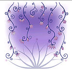 紫花藤矢量图