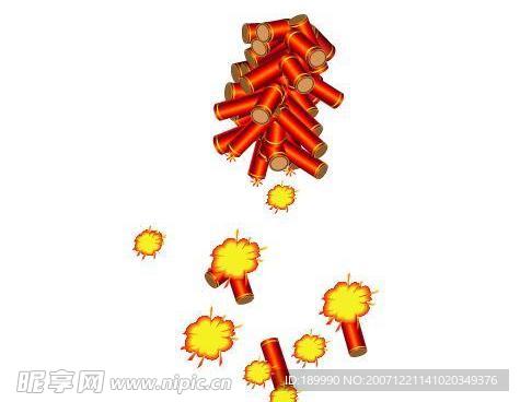 新年矢量爆竹