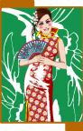 古典矢量旗袍女子