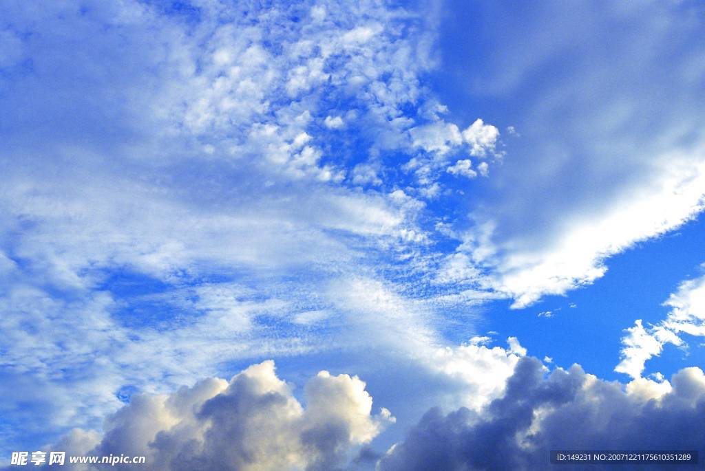 清晰的蓝天白云图片