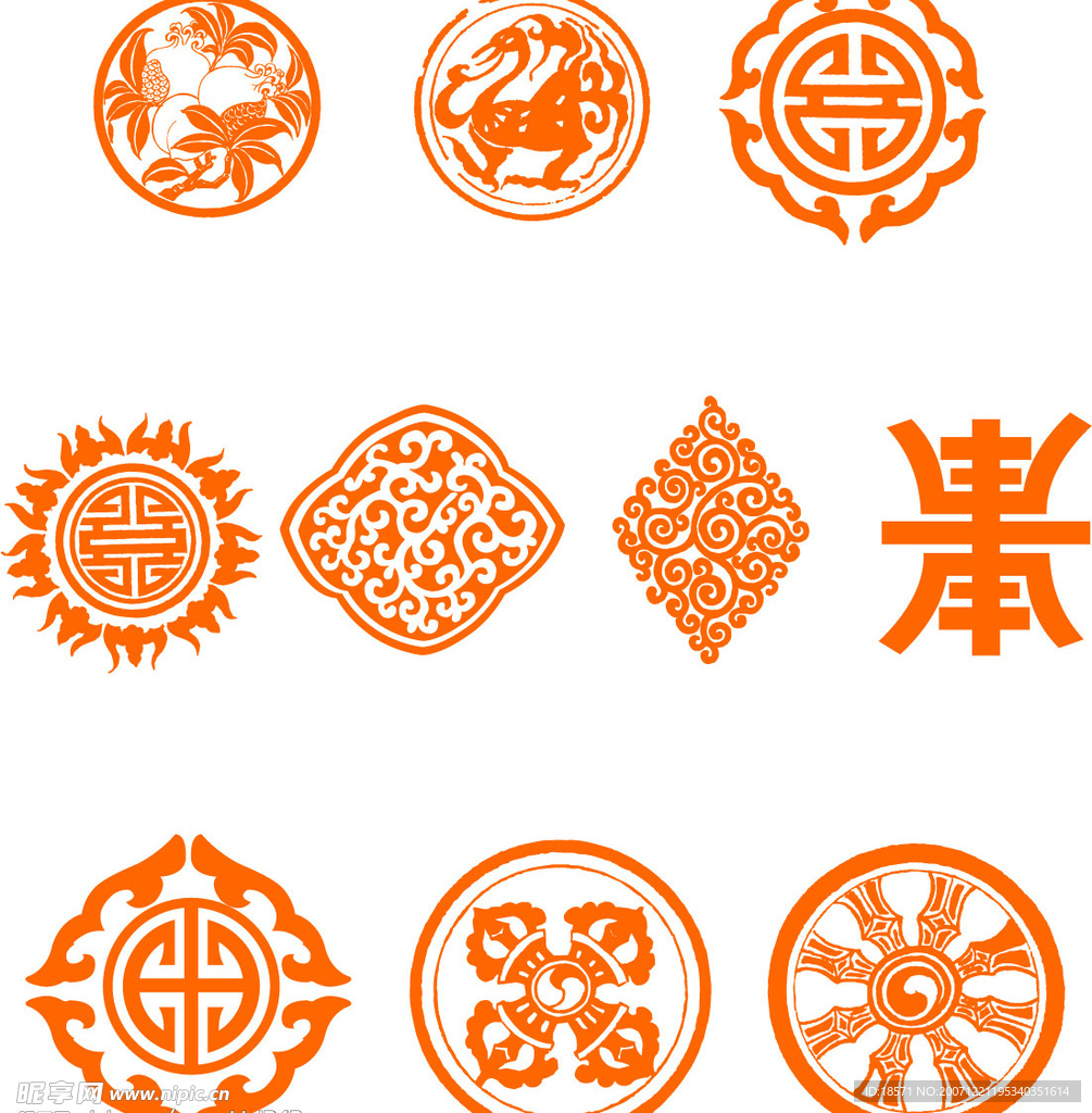 圆形花纹