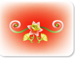 色彩艳丽的花纹