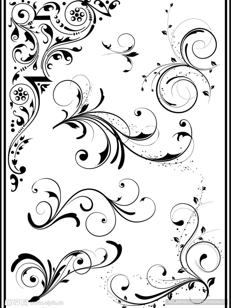 矢量实用花纹