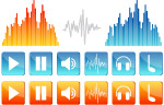 音乐、声音元素矢量图标素材