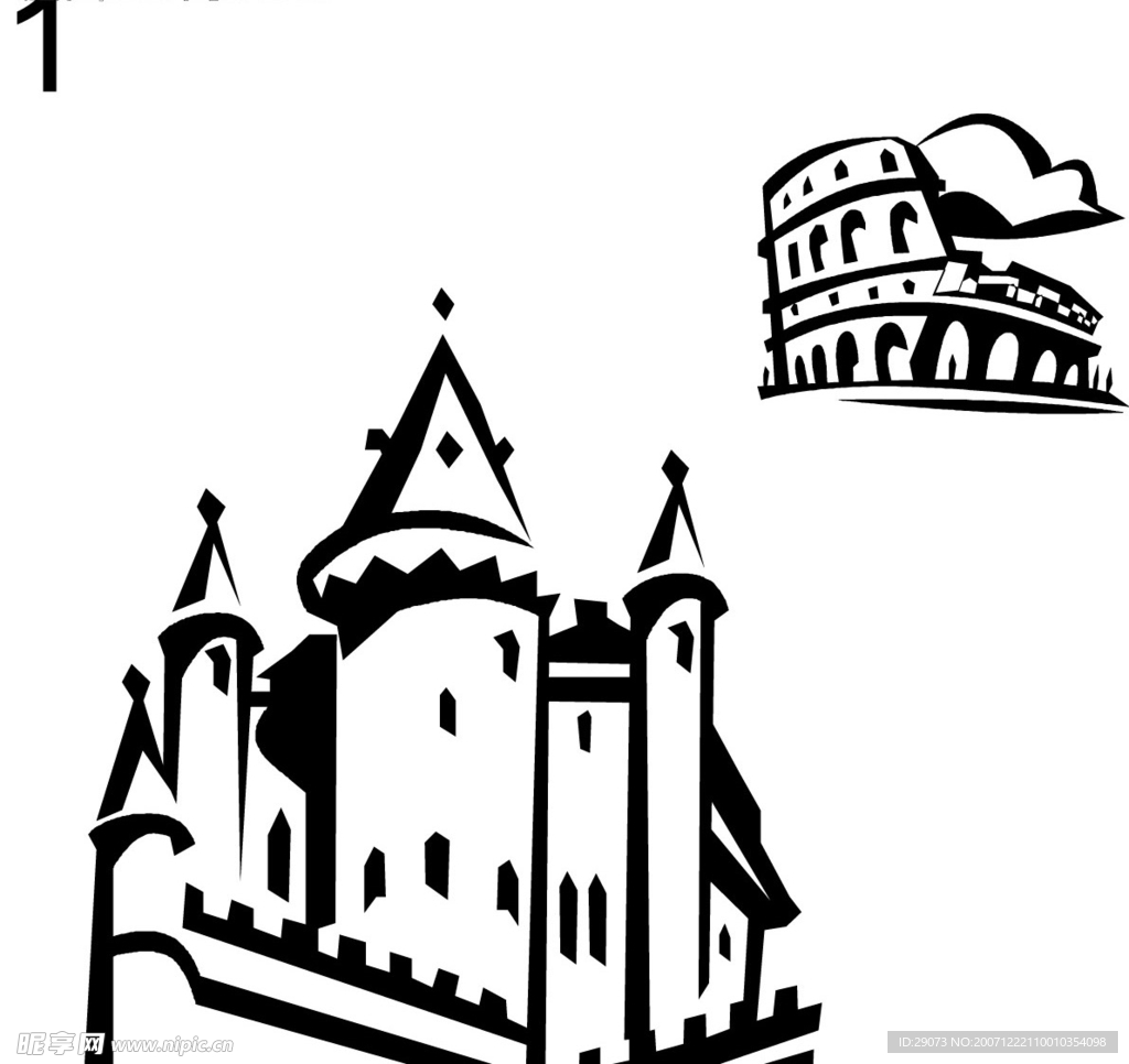 各类建筑矢量