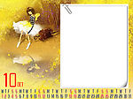 2008女孩水彩台历模板10