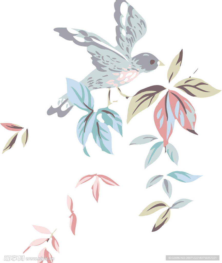 矢量花鸟