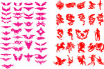 矢量翅膀1 可做连体字 连体字