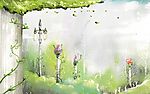 风景卡通插图