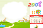 2008年psd台历模板