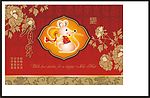 鼠年的精美老鼠敲锣