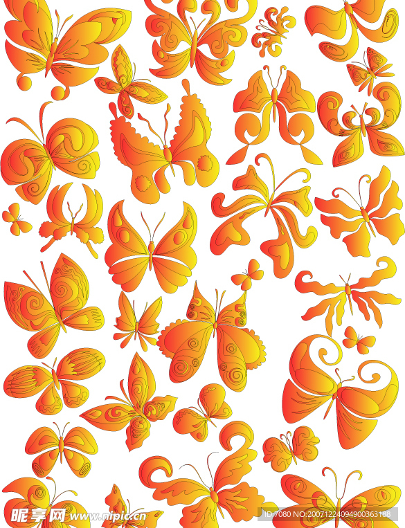 蝴蝶花纹