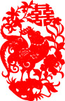 中国剪纸-喜字