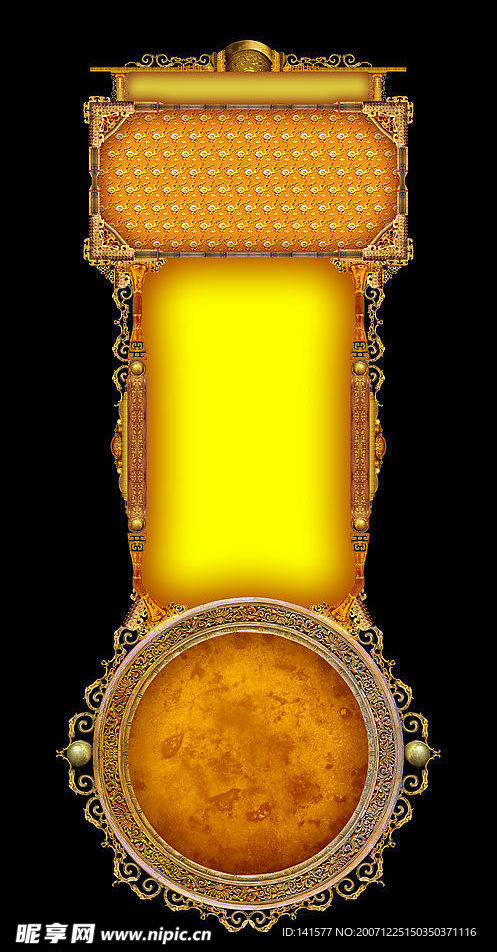 PSD分层金属边框