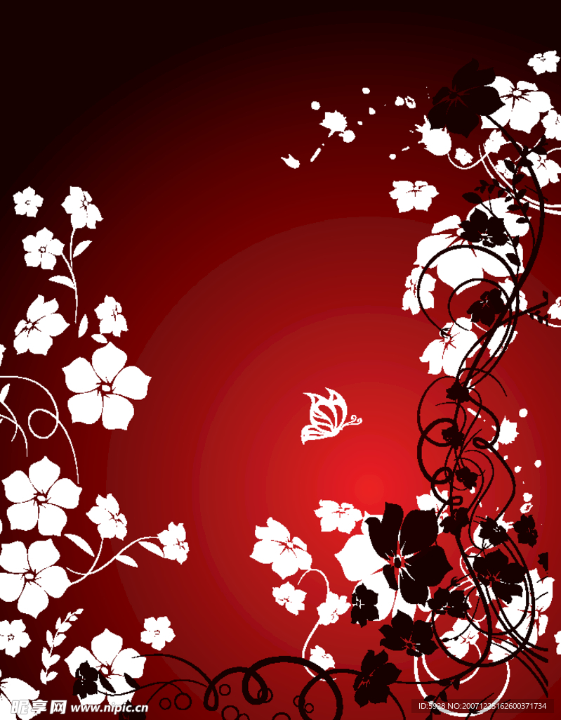 矢量潮流花纹