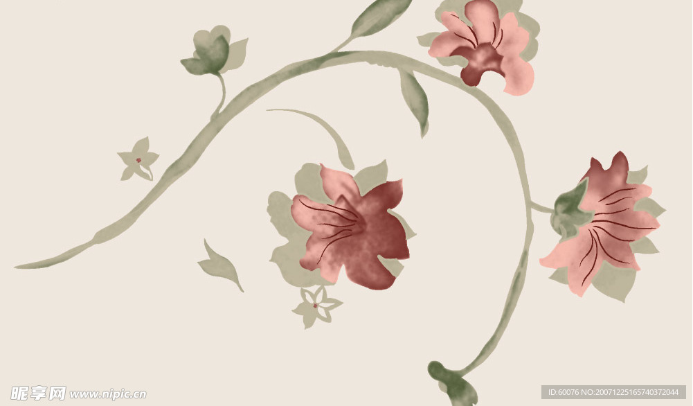 韩国花纹·植物花朵·潮流花卉