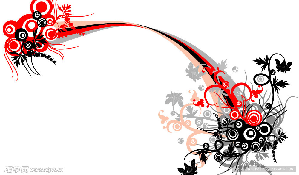 潮流花纹
